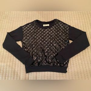 Hollister black sequin sweatshirt size xs